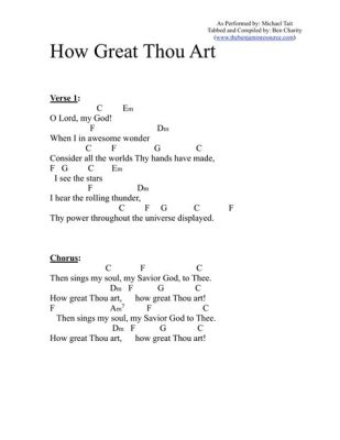 guitar chords for how great thou art